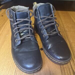 Dr Doc Martens Women's Maelly Brown Leather Ankle Boots Padded Collar US 7 EU 38